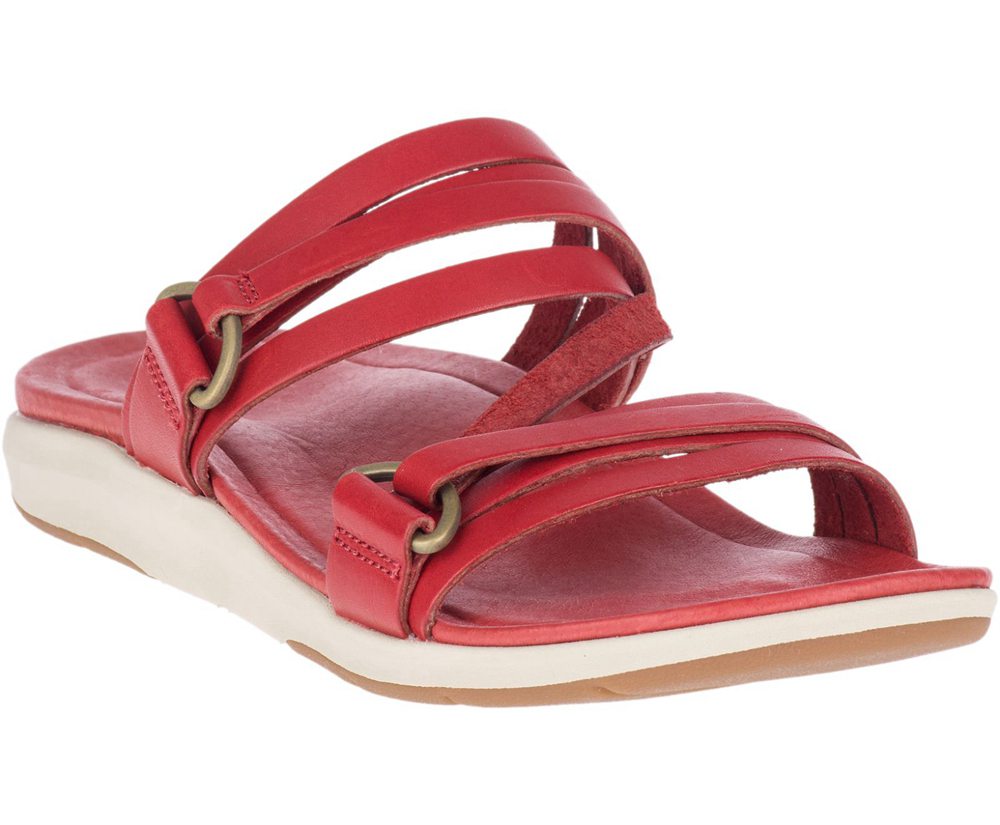 Merrell Sandals Red - Kalari Shaw Slide - Womens 76ECONDML